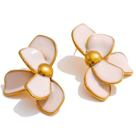 Anthropologie Jewelry - New! Anthropologie Gold Flower Earrings (1070) NWOT